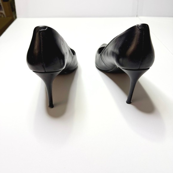 Steve Madden Pumps Luiza Black Leather Pointed Toe Stiletto Heels Size 5.5M - Picture 5 of 6